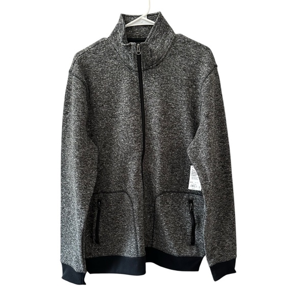 Men’s SONOMA Gray Black Long Sleeve Fleece Sweater Jacket, Size Large Tall. New! - Picture 12 of 12